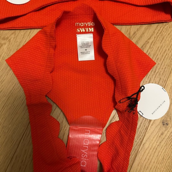 MARYSIA Santa Barbara Textured One Shoulder Bikini Set Size XS - Picture 6 of 6